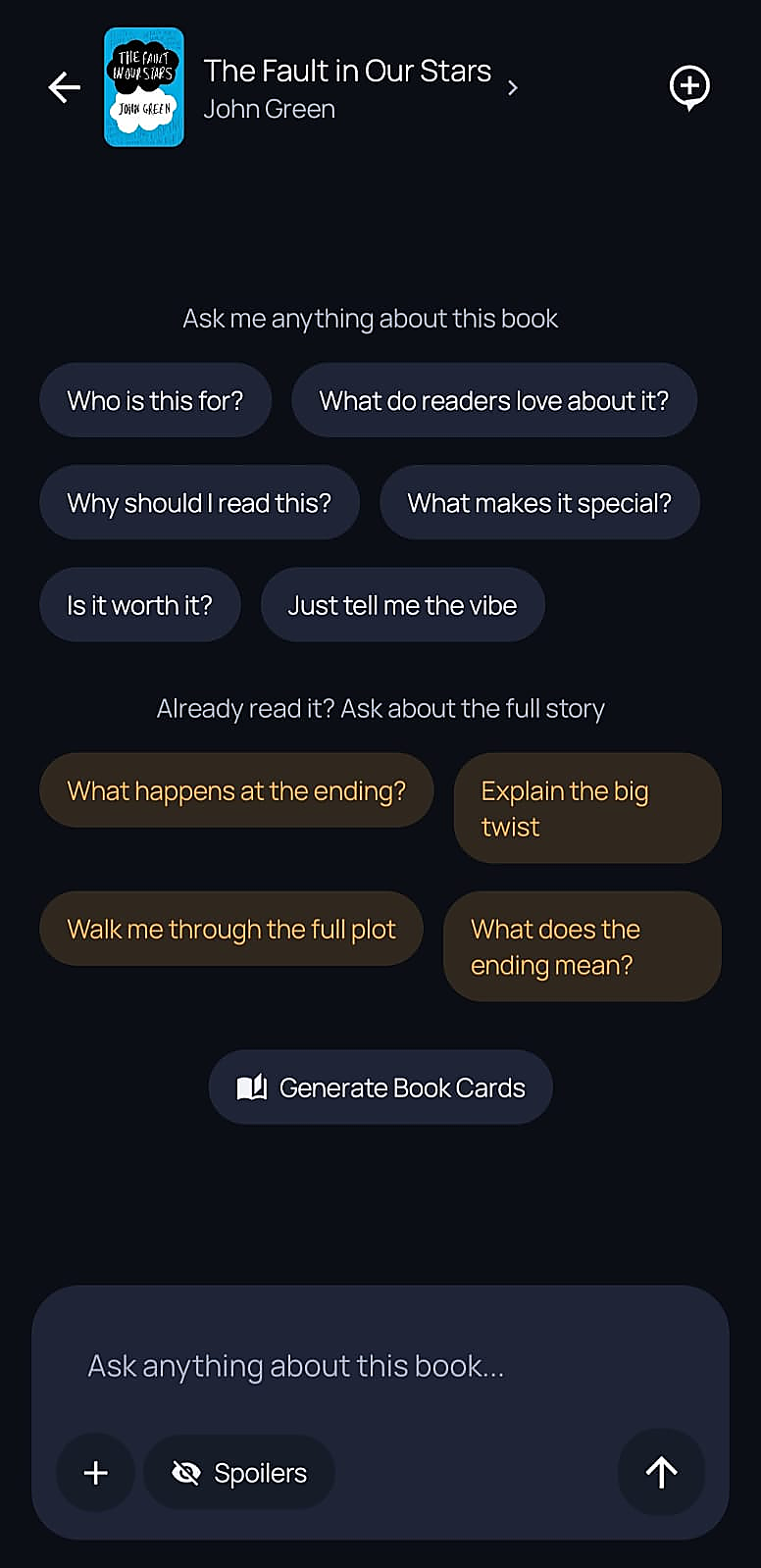 StoryMode Chat Screen