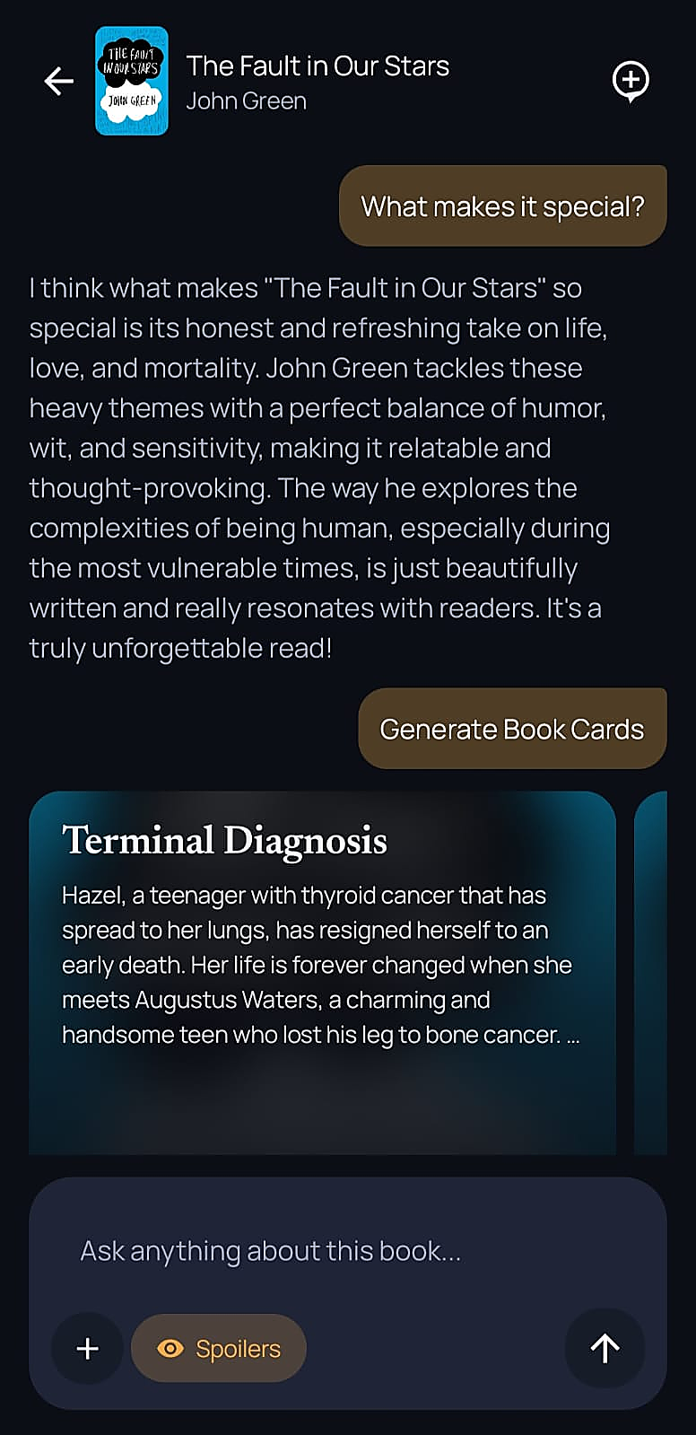 StoryMode Chat Cards Inline Screen